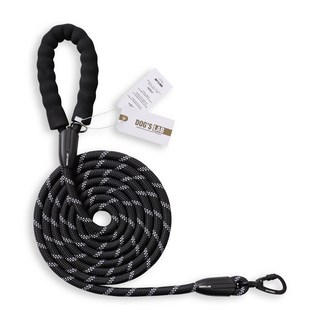 독스랩 1.5m 2m 3m 5m 스트롱 로프 소형견 중형견 대형견 줄 강아지 리드줄 산책줄, 블랙, 1개