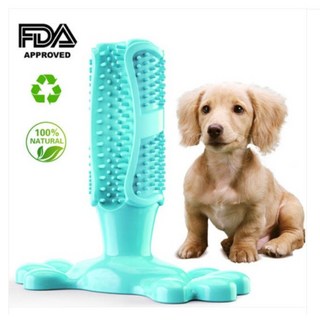 에이치몰 강아지 셀프칫솔 장난감 중형, 민트