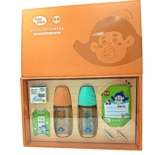 【nac nac】乖乖聯名乖乖平安健康禮盒 金菱PPSU款輕量耐摔奶瓶，寶寶滿月/週歲禮盒首選, 乖乖平安健康禮盒, 1個