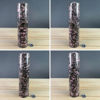 【晶星】天然紅薔薇輝石圓型印章 個人章 玫瑰石 薔薇輝石 原礦 礦石 水晶印章 開運 招財, 1個, 19