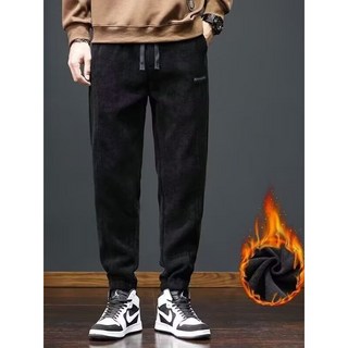 束腳休閒褲 男款秋冬加絨運動長褲