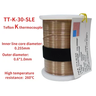 TT-K/J/T-30/36-SLE GG-K-30 열전대 K형 연장선 보상선 케이블 테플론 온도 센서용, 07 TT-K-30-SLE, 01 100m
