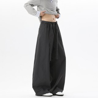 2026春季新款闊腿劍道彎刀褲長褲 - 運動休閒長褲