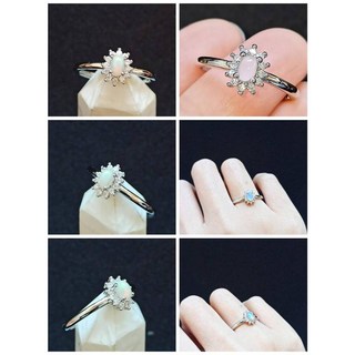 925銀 活圍 歐泊戒指 蛋白石 彩光 黛妃款