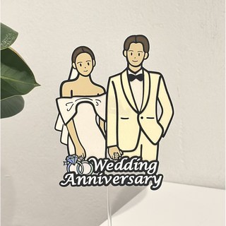 센스터즈 웨딩 토퍼 결혼기념일, 웨딩토퍼, 1개