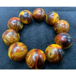 嚴選龍涎香(灰琥珀)圓珠手串25mm/散發淡淡香味/獨特紋路色澤/招財聚財/移動式香水