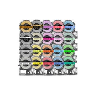 라벨천국 엡손 라벨 프린터 테이프 6mm 9mm 12mm 18mm 24mm 36mm 다양한 혼합색상 라벨기 리라쿠마 방수 네임 스티커 이름 용지 우리네, 9mm 바탕골드 문자검정 SM9Z