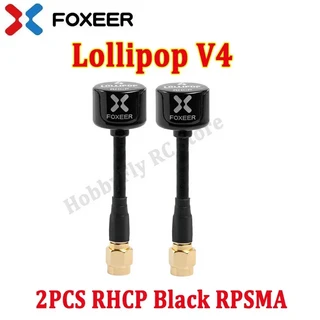 2PCS Foxeer 안테나 Lollipop 4 Plus 4 FPV 안테나 5.8G 2.6Dbi RHCP SMA RPSMA UFL MMCX FPV 옴니 LDS FPV 드론용, [10] LHCP RPSMA