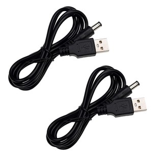 USB A타입 to DC 변환 케이블 외구경 5.5mm 내구경 2.1mm 2개 세 컨버터 공유기 셋톱박스 전화기 다양한 전자기기용 충전 지원 케이블, 100cm