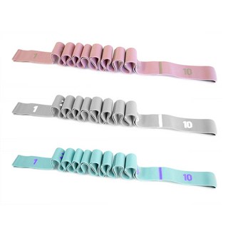 瑜伽伸展帶 阻力帶 分段拉力訓練帶 開背開肩繩 彈力帶 健身舞蹈輔助, 1個, 灰粉色【高彈抗斷】