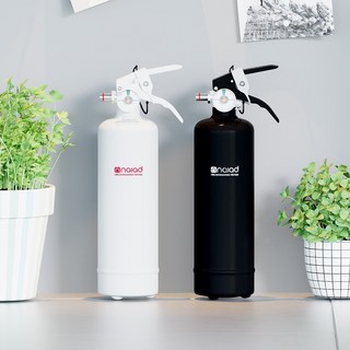 주택용 차량용 소화기+차량고정거치망 인테리어 ABC 분말소화기 능력2단위 가정용, 1개, 화이트, 1.82kg