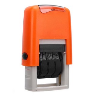날짜 스탬프 25 x 2.8mm 컴팩트 휴대용 맞춤형 날짜 스탬프 투명 스탬핑 및 빠른 건조 사무실 문서 지폐 표시를 위한 조절 가능한 날짜 스탬퍼 (오렌지), 주황색