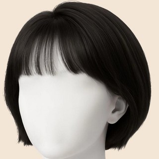 바닐라웨이 여성 단발 숏컷 통가발, 1개, 블랙