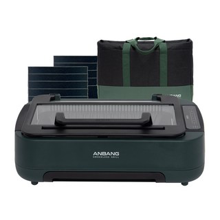 [안방그릴 울트라] 연기+냄새+기름잡는 전기그릴 (+전용가방+전용필터10개) AB1101MF/바베큐 삼겹살 대형 그릴 시즌6, AB1101MF-그린