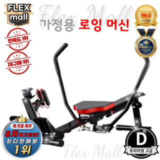 플렉스몰 로잉머신 가정용 홈트 저소음 유산소 노젓기 코어 실내 전신운동, D