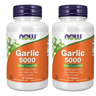 NOW Foods 濃縮大蒜精華錠, 90顆, 2罐