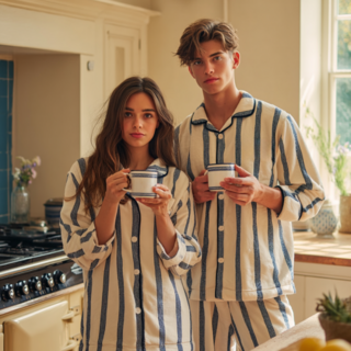 소곤 수면잠옷 극세사 파자마 세트 여성 남성 커플 홈웨어