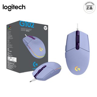 로지텍 G102 2세대 LIGHTSYNC 게이밍 유선마우스, 라일락 정품박스