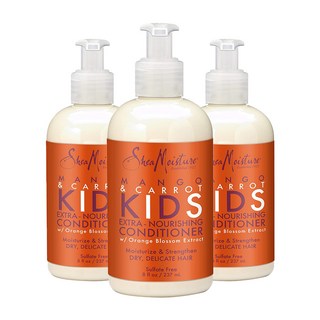 시어모이스처 키즈 엑스트라-너리싱 컨디셔너 망고 & 당근, 236ml, 3개
