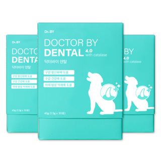닥터바이 덴탈 강아지 구강 영양제 구강 항산화 건강 치태 구취 개선, 30회분, 구강/치석관리, 3세트