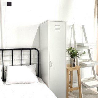 비카 캐비넷 긴세로 1문 수납장/이케아/옷장, 블랙