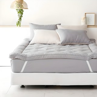 La Pomme 素色絎縫鬆緊帶式薄墊, 鋼灰色