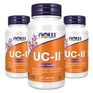 NOW Foods UC-II非變性二型膠原蛋白膠囊, 120顆, 3罐