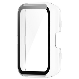 華為 Huawei Watch Fit 2 全包PC鋼化玻璃一體錶殼 手錶保護殼, 透明白