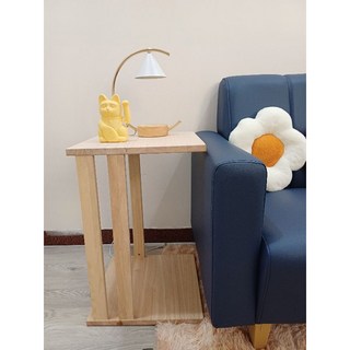 實木沙發邊桌邊櫃邊几 矮桌和室桌大茶几桌電話架 附輪子方便移動 台灣製造 贈蜂蠟, 邊櫃