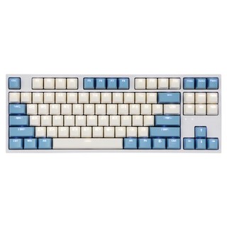 COX CK87 게이트론 기계식 게이밍 LED 텐키리스 키보드 크림블루, 갈축, 갈축, 갈축
