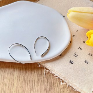 it's.ME 簡約純銀大耳勾 925純銀耳針 養耳洞耳棒 抗過敏耳飾 閨密禮物