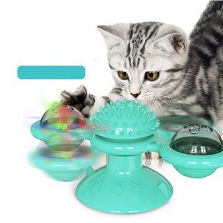 貓咪風車玩具 寶寶視覺刺激 聽覺發展 安全無毒 抓握訓練, 1個, 藍, 藍