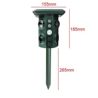 초음파 벌레퇴치기 대형매장 카페 식당용 캠핑용 필수 해충기 태양열 Repeller 2024 동물 억제 장치 야외 모션 센서 및 깜박이는 빛 퇴치 다람쥐 너구리, 1Pc, 1개