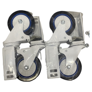 免螺絲通用型4吋角鋼專用剎車輪 4入組 專利認證M562796 附贈螺絲, 1套裝