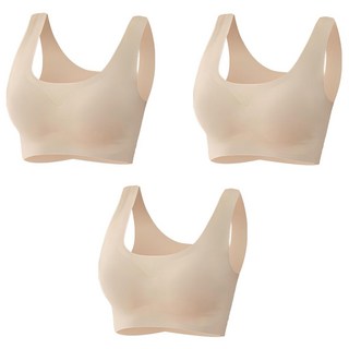 어워크 심리스 노와이어 스포츠 브라 3P 브래지어 S-2XL