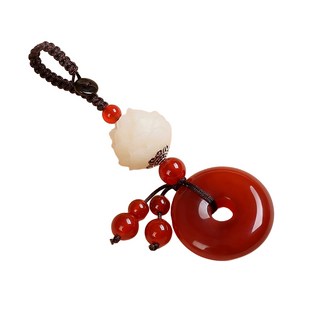 서온리 좋은 기운을 불러오는 디자인 가방 자동차 키링 행운 선물 열쇠고리, 1개, 레드