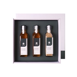 [유기농100%] 저온압착 참기름 선물세트 답례품 180ml 3병, 1세트