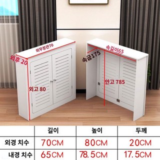 분배기 난방 덮개 커버 밸브 보일러 가리개, 외관길이70높이80두께20, 1개