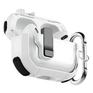 누아트 컬러엣지 분실방지 잠금기능 마그네틱 락 범퍼케이스, 에어팟 4세대 / 에어팟 4세대 노이즈캔슬링, 화이트, 1개