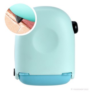 YOGOSHOP滾輪保密印章 亂碼印章 個資保護 隱私保護 資料保護 拆箱刀, 水藍 (升級款 | 有開箱刀片),一個入, Black