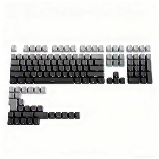 SMTON VELOKEY 베로키 그라더이션 한글 측각각인키캡 LED투광 3핀/5핀 호환 지원 134키 전 PBT키캡 프로배색 한정판 AULA F87/F99/F108 적용, V1, 그레이그라데이션