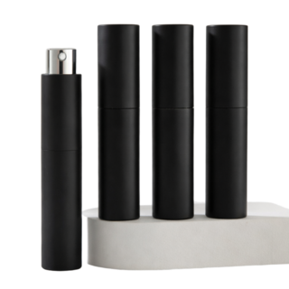 인즈홈 외출필수 휴대가능 리필가능한 액체 화장품겸용 향수공병, 4개, 블랙
