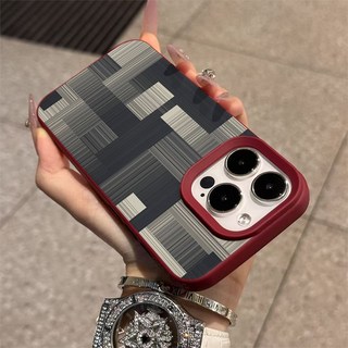 液態矽膠手機殼適用於蘋果16/15/14/13promax/12/11防摔手機套, 1個, D酒紅色液態硅膠-FL0328重影空間蘋果14plus