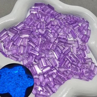 青採麥 DIY美甲配件大集合 材料福袋 卡通 雪花 蝴蝶 葉子 樹脂配件包 DIY美甲配件, 1個, A.夜光紫色【1 ml】