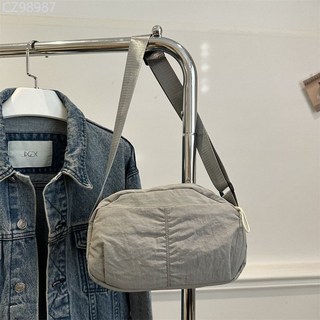 通勤迷你小包包多層2024新款輕便休閒百搭時尚斜挎手機包單肩布包, 灰色