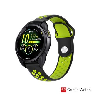 나인식스 가민워치 55 165 베뉴2Plus 어프로치 호환 N스포츠 실리콘 스트랩 밴드, 1개, 블랙-볼트