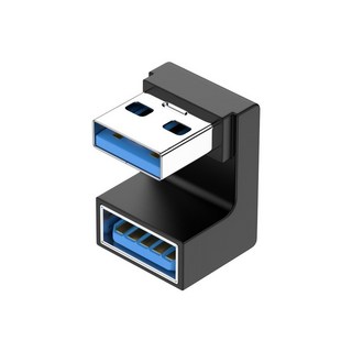 USB 3.0 彎頭轉接頭 USB-A 轉 Type-C 公母轉接頭 轉接器 彎頭 轉換器 傳輸 LG005, 1個, USB-A母轉USB-A公 U型