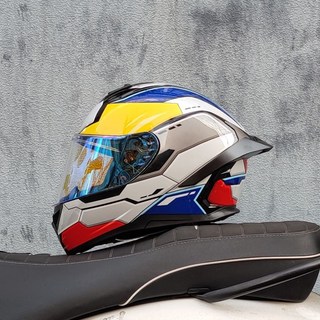 ORZ 賽車安全帽 3C認證 全罩式機車頭盔, 藍高達-幻彩藍,XL