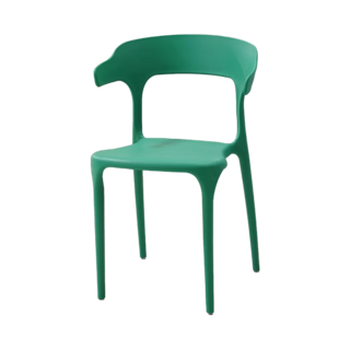 牛角椅 靠背椅 塑膠椅 防水防滑 疊加收納, 【加固加大款牛角椅】綠色一筆限4張, 1件