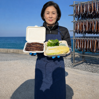 구룡포 해풍 건조 과메기 해초 야채 세트, 완전손질 과메기 10미 20쪽 (단품), 1박스